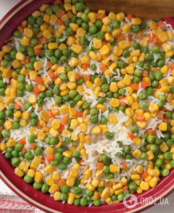 Рис с замороженными овощами для обеда и ужина: рецепт очень вкусного и полезного  блюда