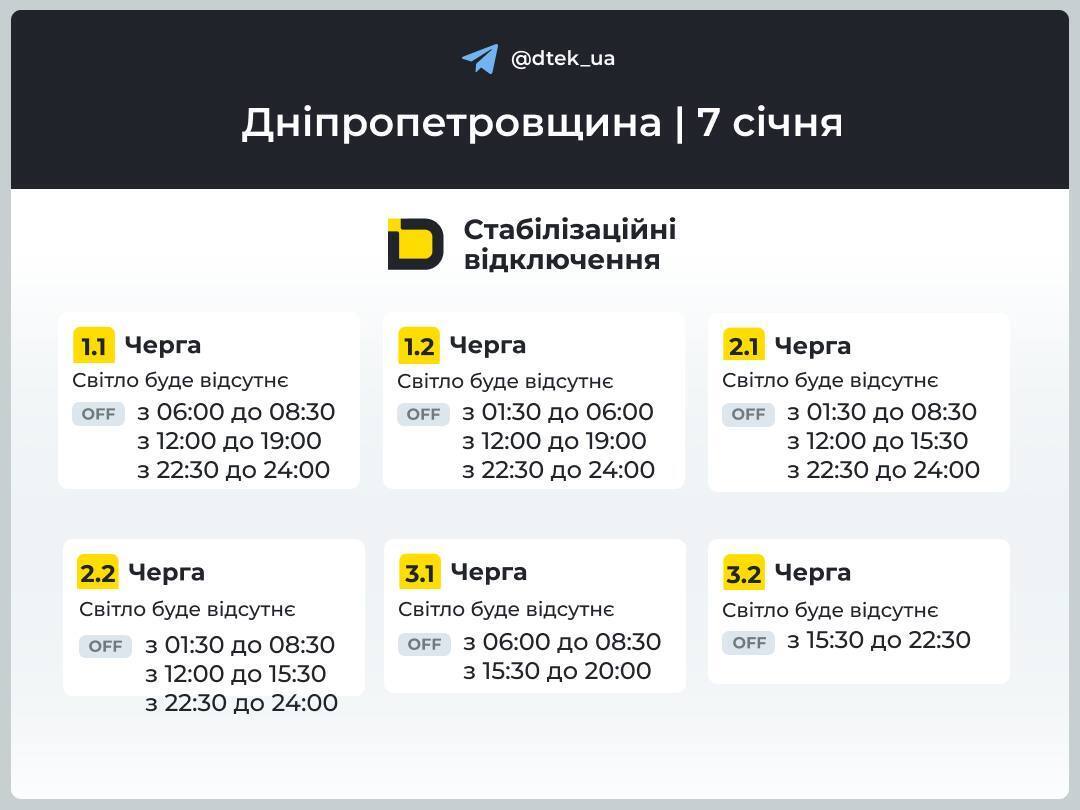 Жорсткі відключення електроенергії по всій країні: "Укренерго" оголосило про графіки на 7 січня