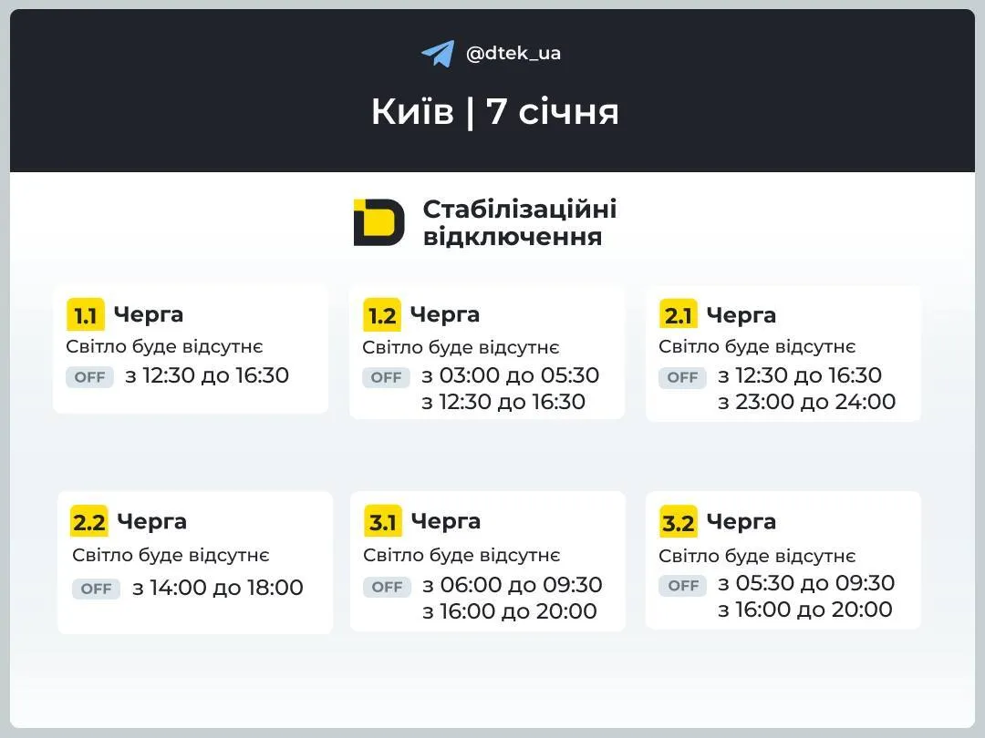 Світла більше не буде, аніж буде: оприлюднено графіки відключень для Києва на середу