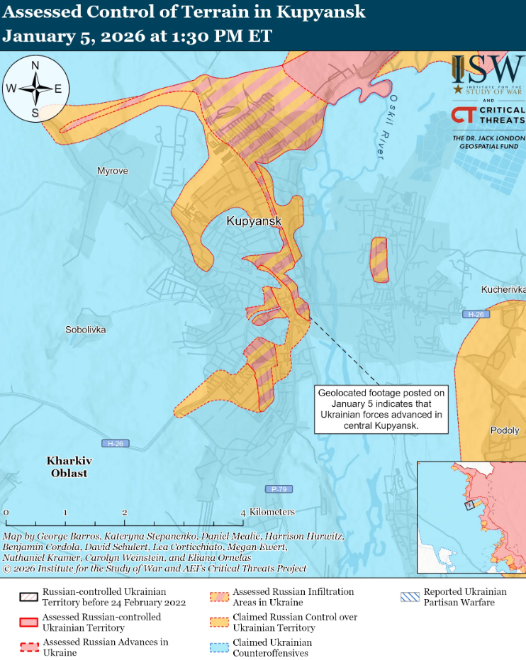 Украинские войска продвинулись на Купянском направлении: анализ и карта ISW