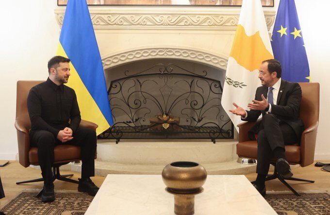 В центре внимания – санкции против России и укрепление ПВО: Зеленский встретился с президентом Кипра и назвал ключевые вопросы переговоров. Фото и видео