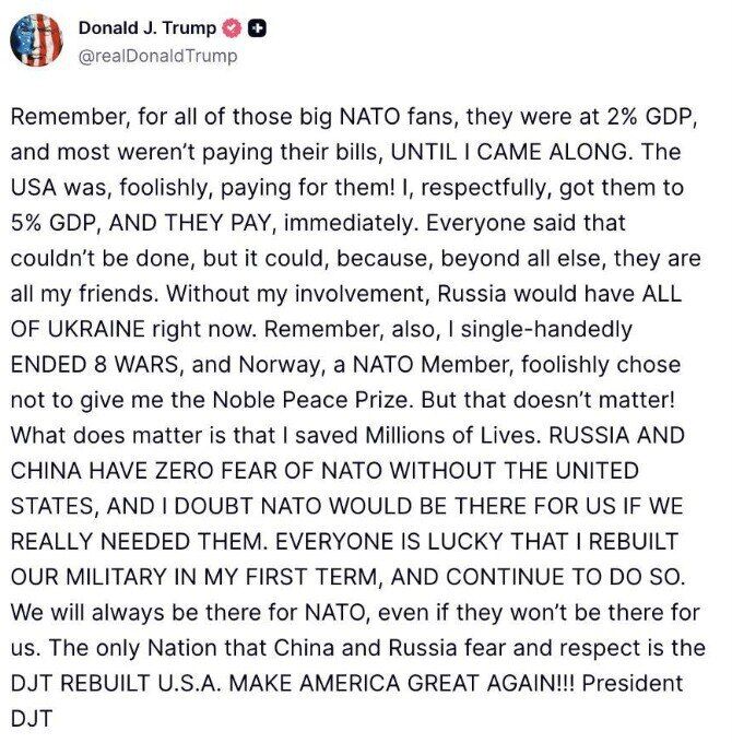 "Я восстановил американскую армию": Трамп похвастался, что Россия и Китай боятся только США