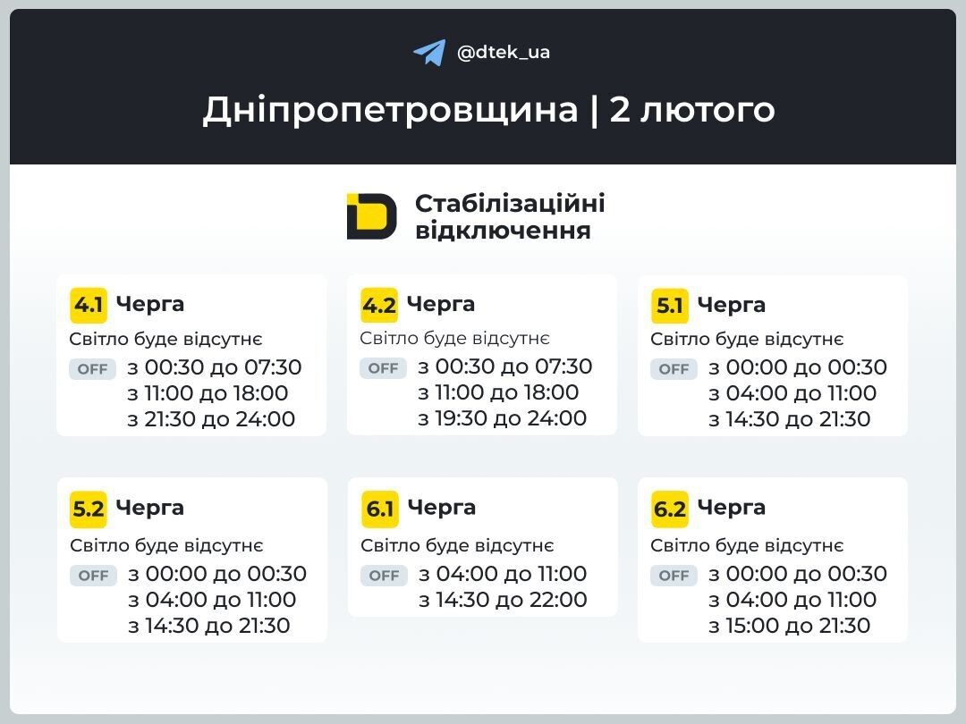 Свет будут выключать во всех регионах: графики на понедельник, 2 февраля