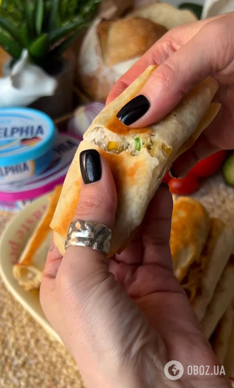 Сытные трубочки из лаваша с начинкой: готовятся максимум 15 минут