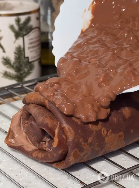 Шоколадний рулет з млинців до чаю: ділимось рецептом оригінального десерту