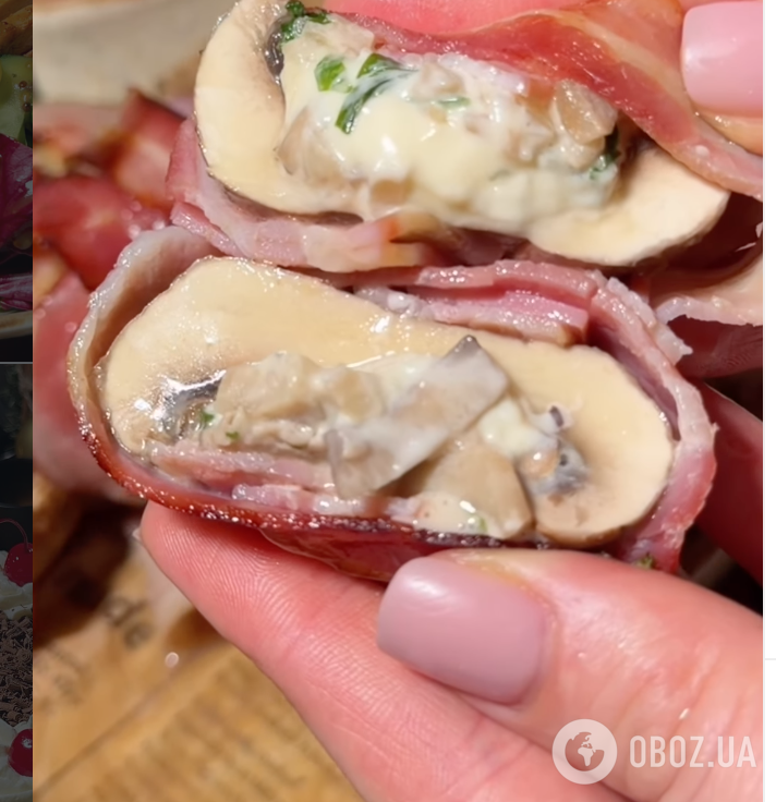 Вкуснее, чем мясо: сочные фаршированные шампиньоны сыром и беконом для праздничного стола