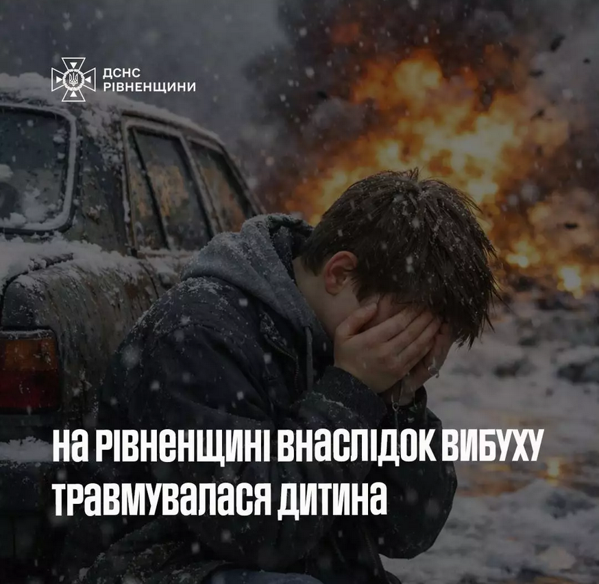 "Небезпека поруч": на Рівненщині дитині відірвало пальці через вибух