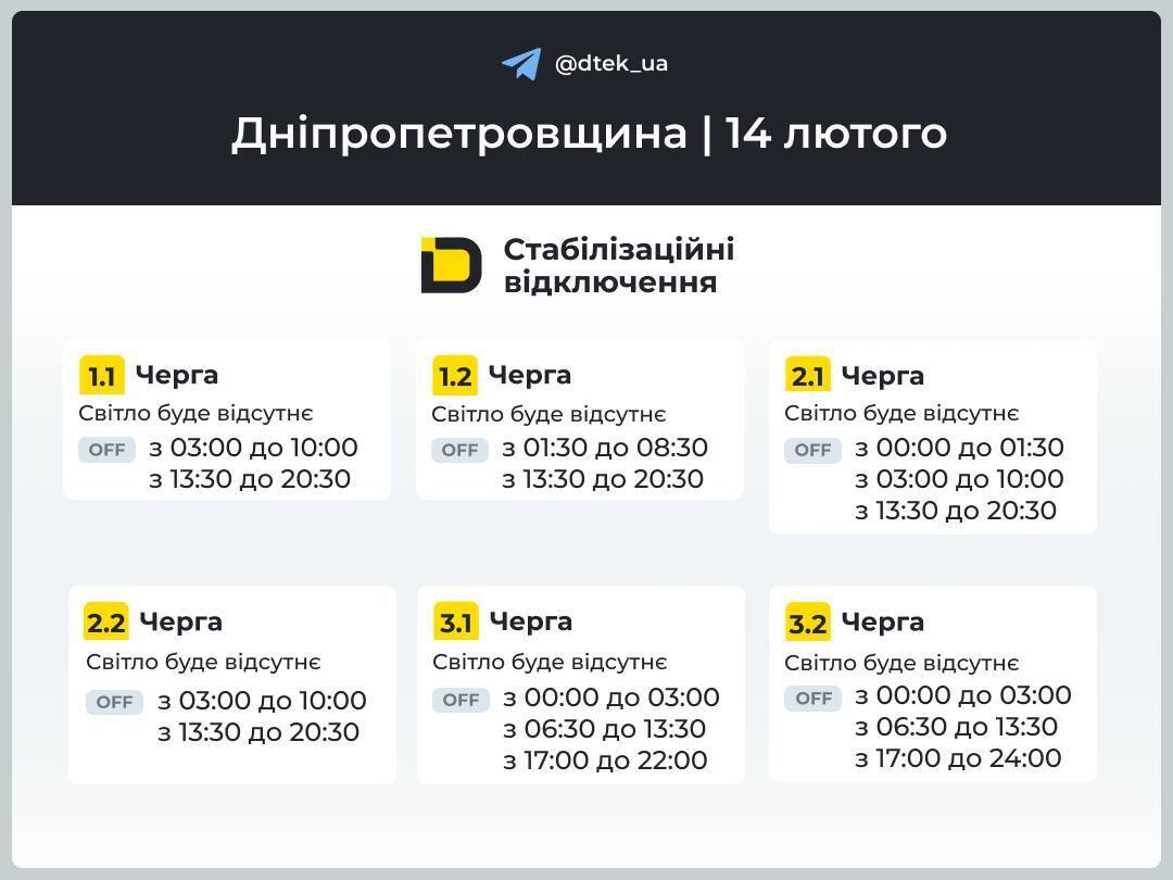"Укрэнерго" объявило о новых отключениях света: каких графиков ждать в субботу, 14 февраля