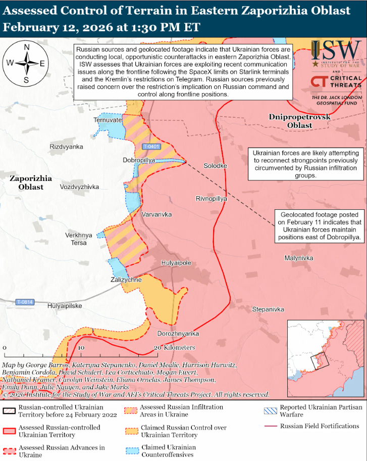 Блокування окупантам Starlink дало "імпульс": в ISW пояснили, що стоїть за контратаками Сил оборони на стику двох областей. Карта