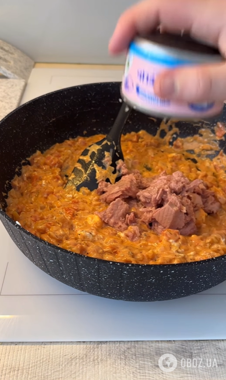 Вкусная паста с тунцом, сливочным сыром и помидорами: как приготовить