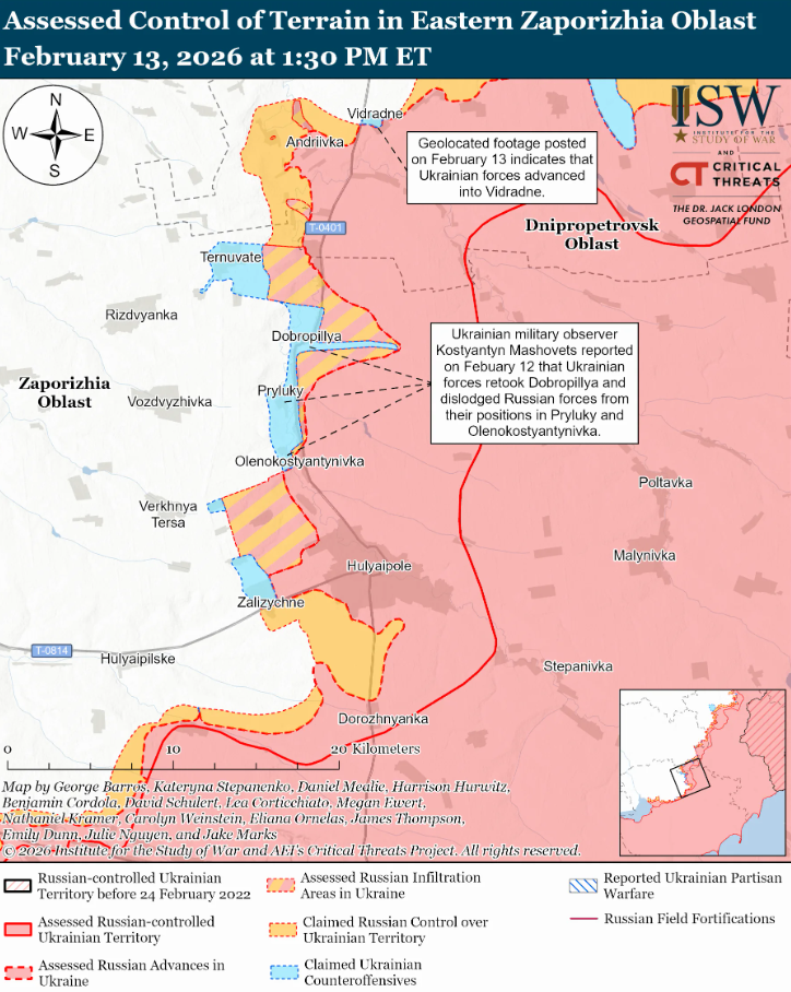 Українські війська просунулися в районі Олександрівки і Гуляйполя – ISW