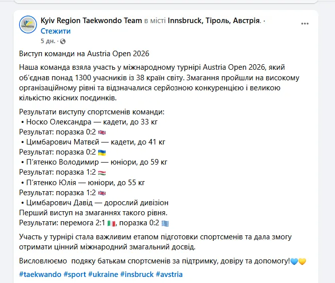 Українська спортсменка-чемпіонка трагічно померла в Ірпені через кілька днів після приїзду з турніру з тхеквондо