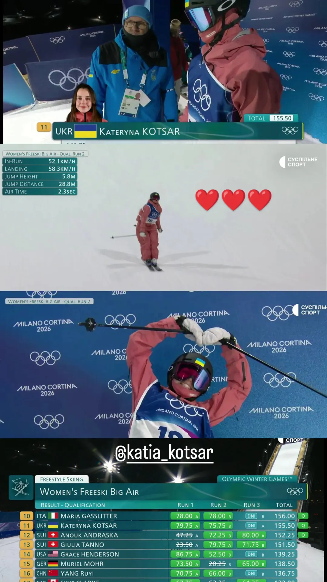 На ОИ-2026 воин ВСУ сделал предложение самой красивой спортсменке сборной Украины. Видео