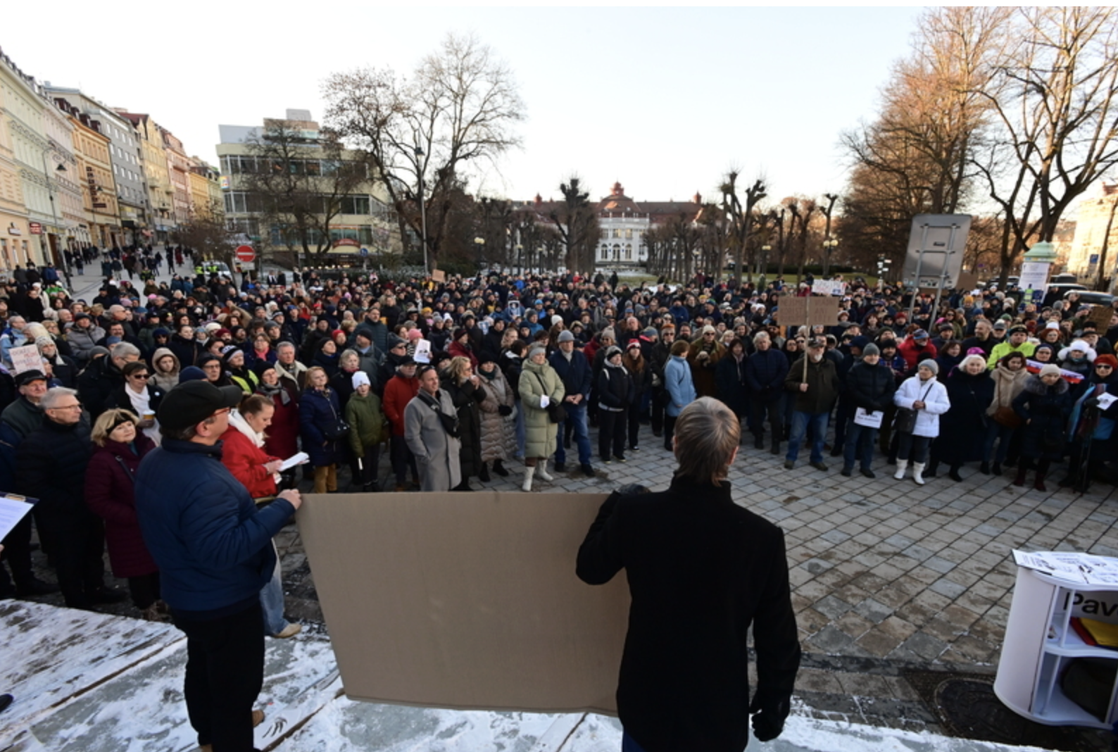 У Чехії тисячі людей вийшли на протести, щоб підтримати президента. Фото