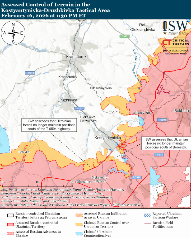 Українські війська просунулися в тактичному районі Костянтинівка-Дружківка – ISW