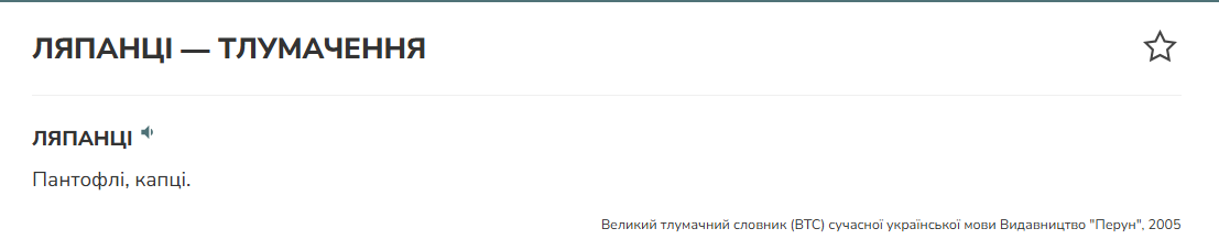 Що таке ляпанці: це питомо українське слово мало хто знає
