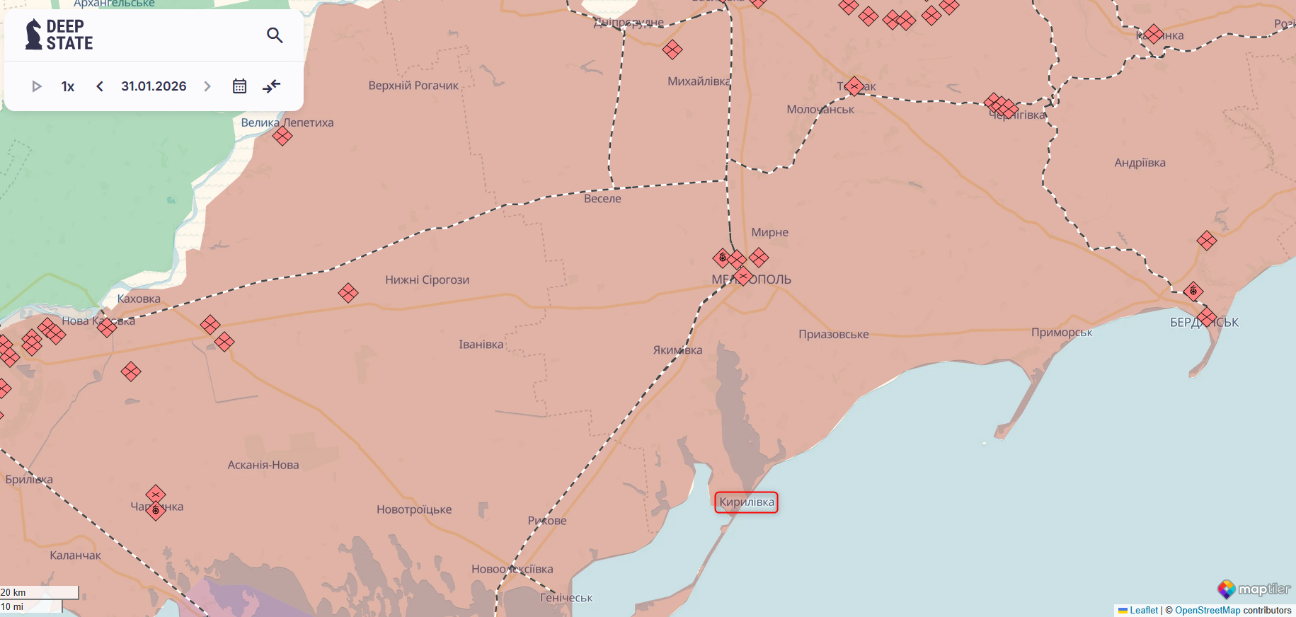 "Такого не було 15 років": море в Кирилівці промерзло більше ніж на 200 метрів від берега. Відео