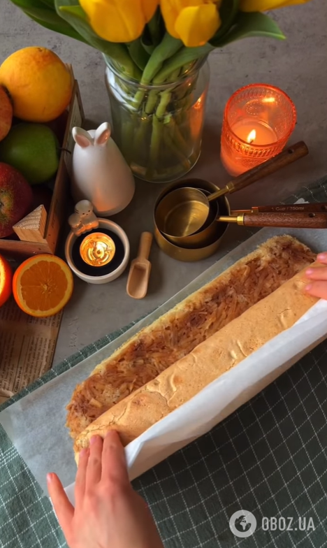 Сладкий яблочный рулет из натертых яблок: элементарный рецепт к чаю