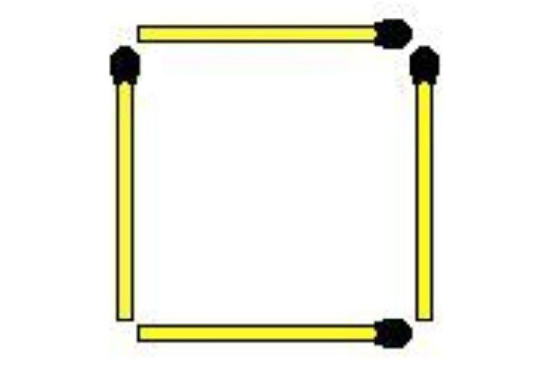 Сложная головоломка со спичками: сделайте 6 квадратов