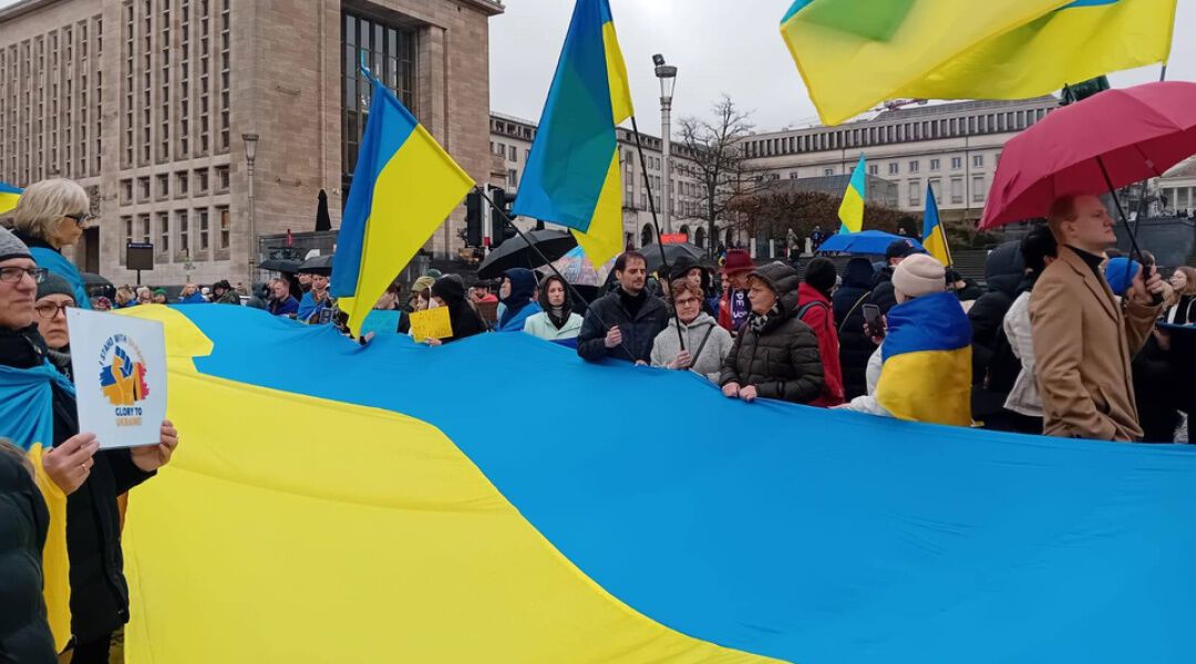 "Пам'ять зобов'язує": у Брюсселі пройшла акція до роковин повномасштабного вторгнення Росії в Україну. Фото