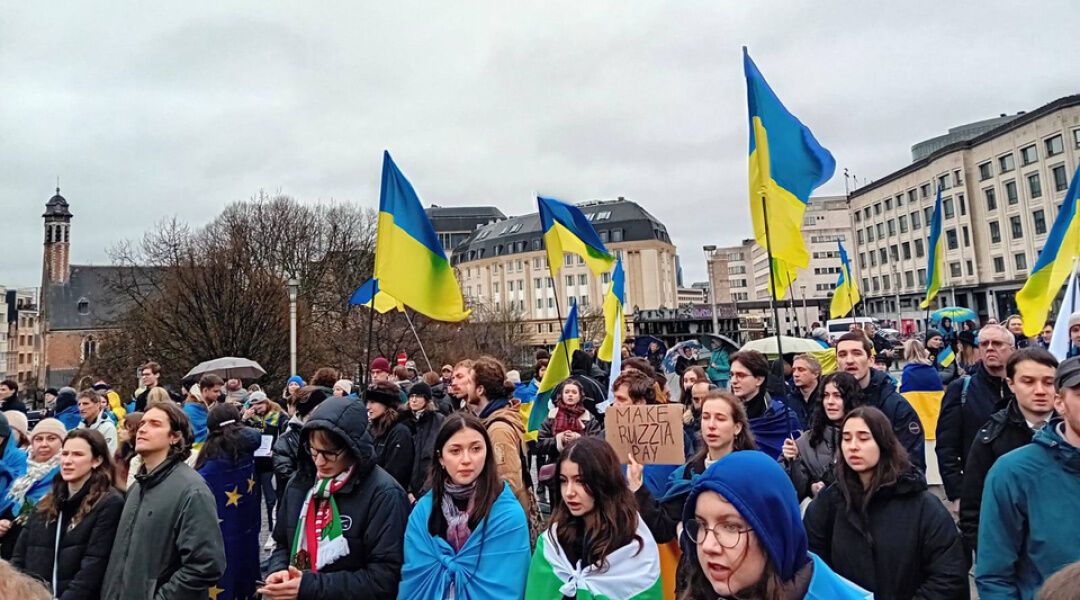 "Пам'ять зобов'язує": у Брюсселі пройшла акція до роковин повномасштабного вторгнення Росії в Україну. Фото