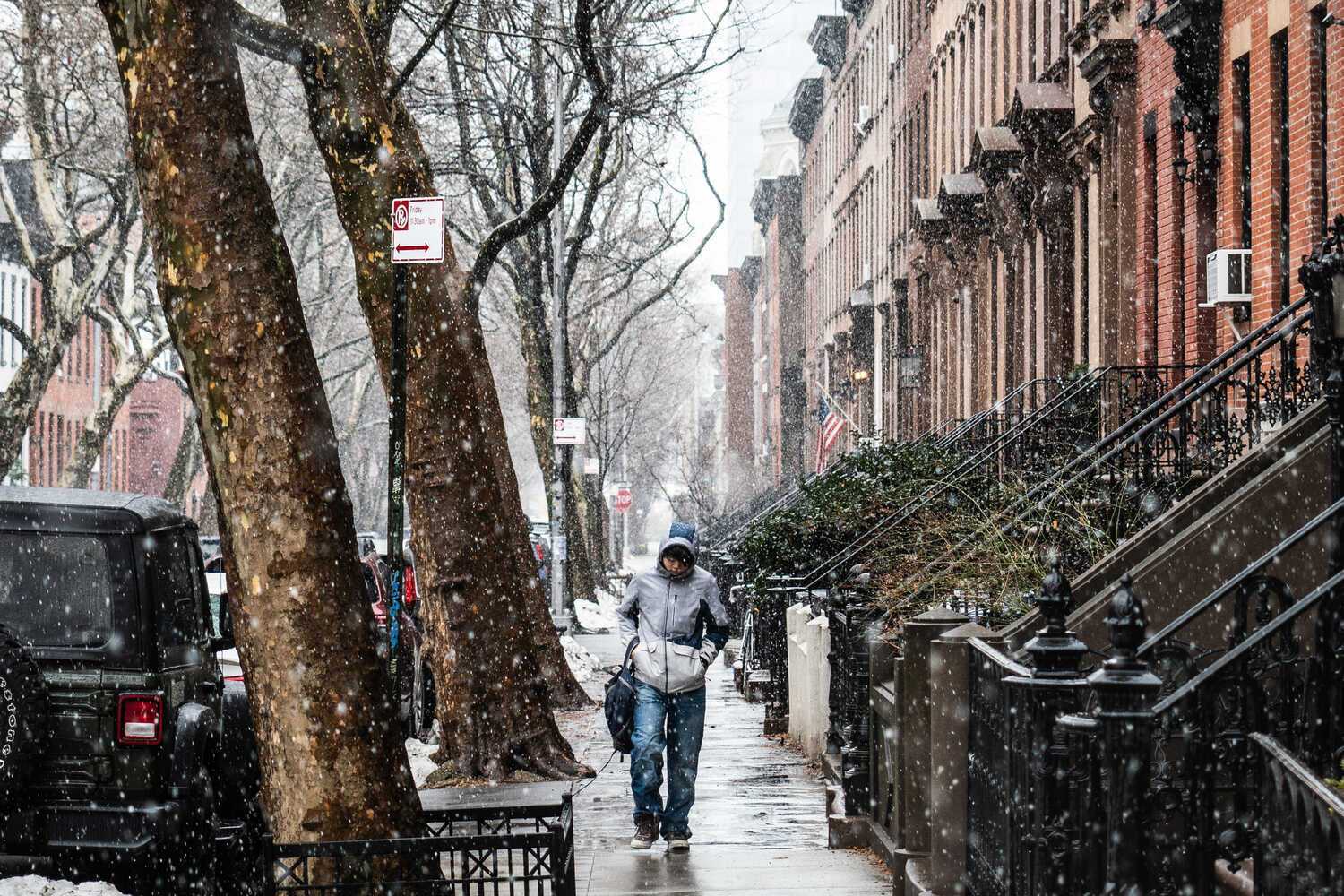 В Нью-Йорке ожидается до 60 сантиметров снега: северо-восток США накрыл зимний шторм. Фото