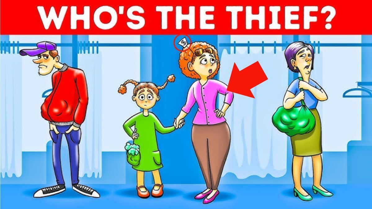 Кто вор? Веселая головоломка на внимательность