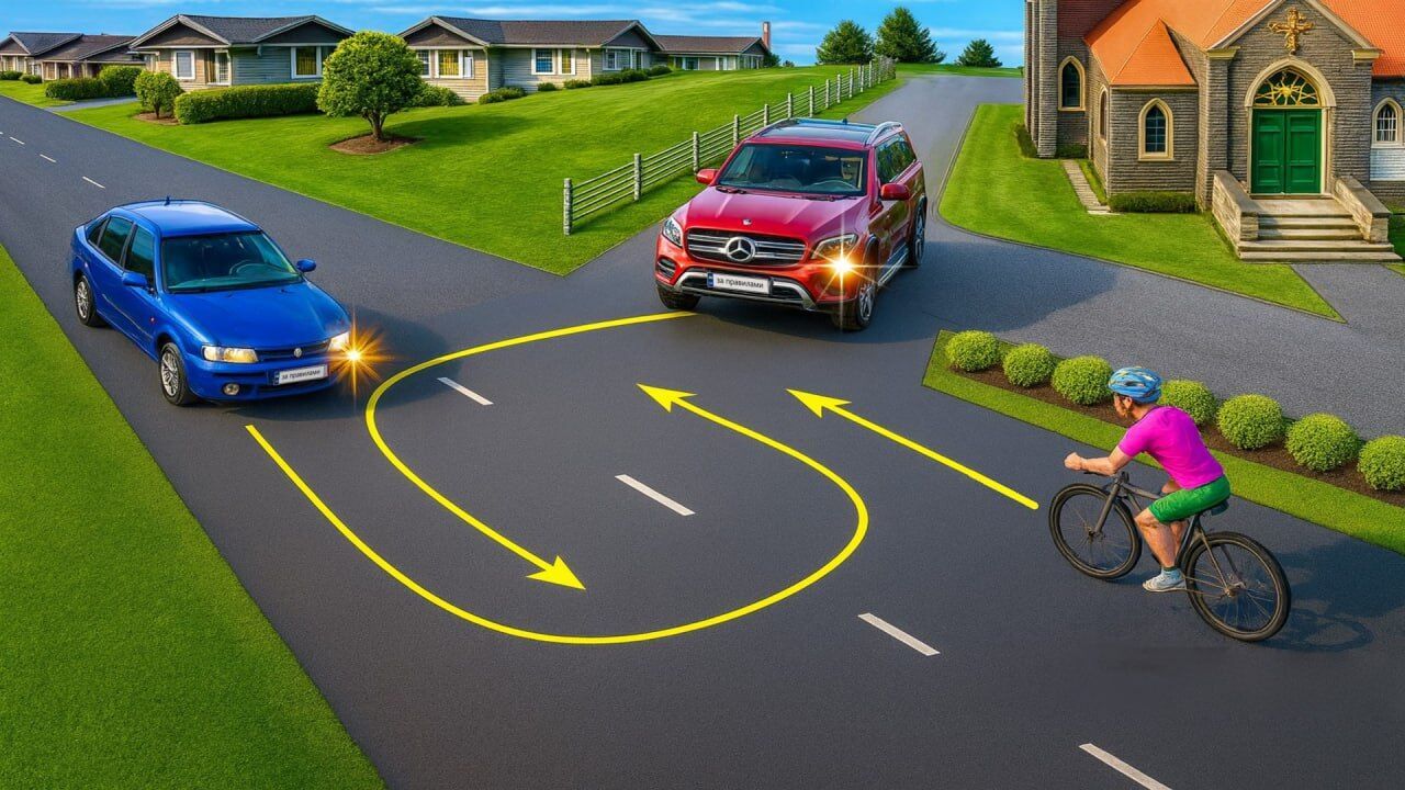 Кто за кем проедет перекресток? Интересное задание по ПДД в Украине