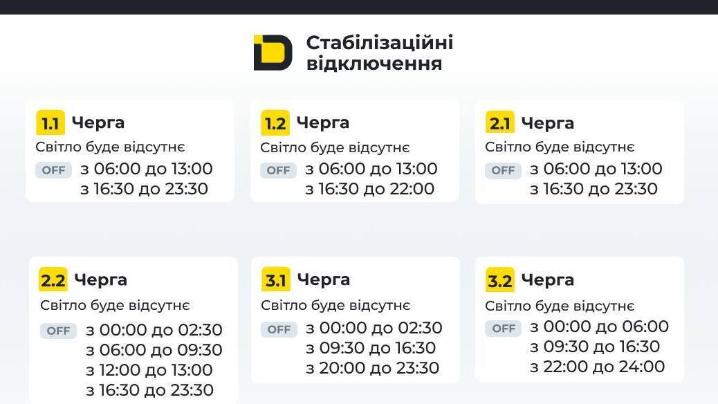 Свет будут выключать почти во всех областях Украины: графики на 27 февраля