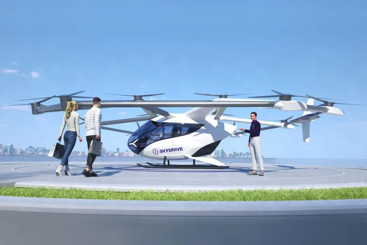 В Токио впервые испытали летающий автомобиль SkyDrive. Видео
