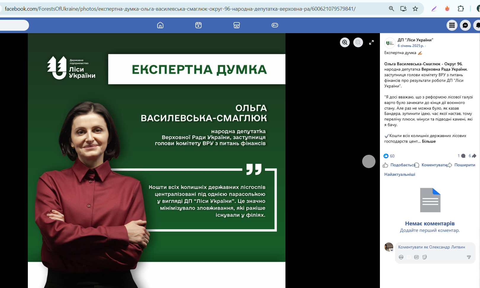 "Слуга народу" Василевська-Смаглюк хоче продавати ліс за кордон? OBOZ.UA після безпідставного звинувачення звернув увагу на скандальну заяву нардепки і її зв'язки з ДП "Ліси України"