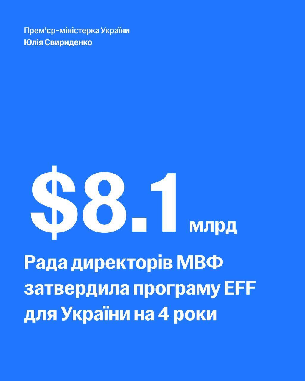 МВФ погодив нову програму фінансування для України: Свириденко розкрила деталі
