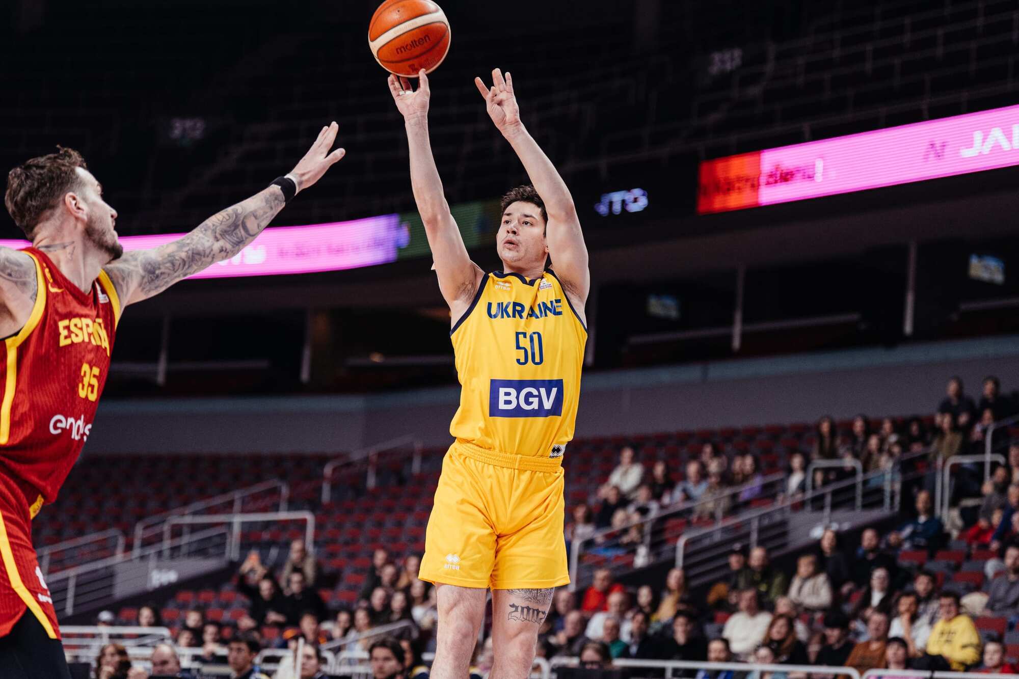Украина выиграла у Испании первую половину, но не удержала победу в отборе на ЧМ-2027 по баскетболу