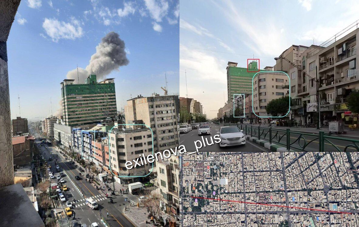 В Тегеране виден дым в районе правительственного комплекса после ударов Израиля: сообщают о попытке убийства президента Ирана. Видео