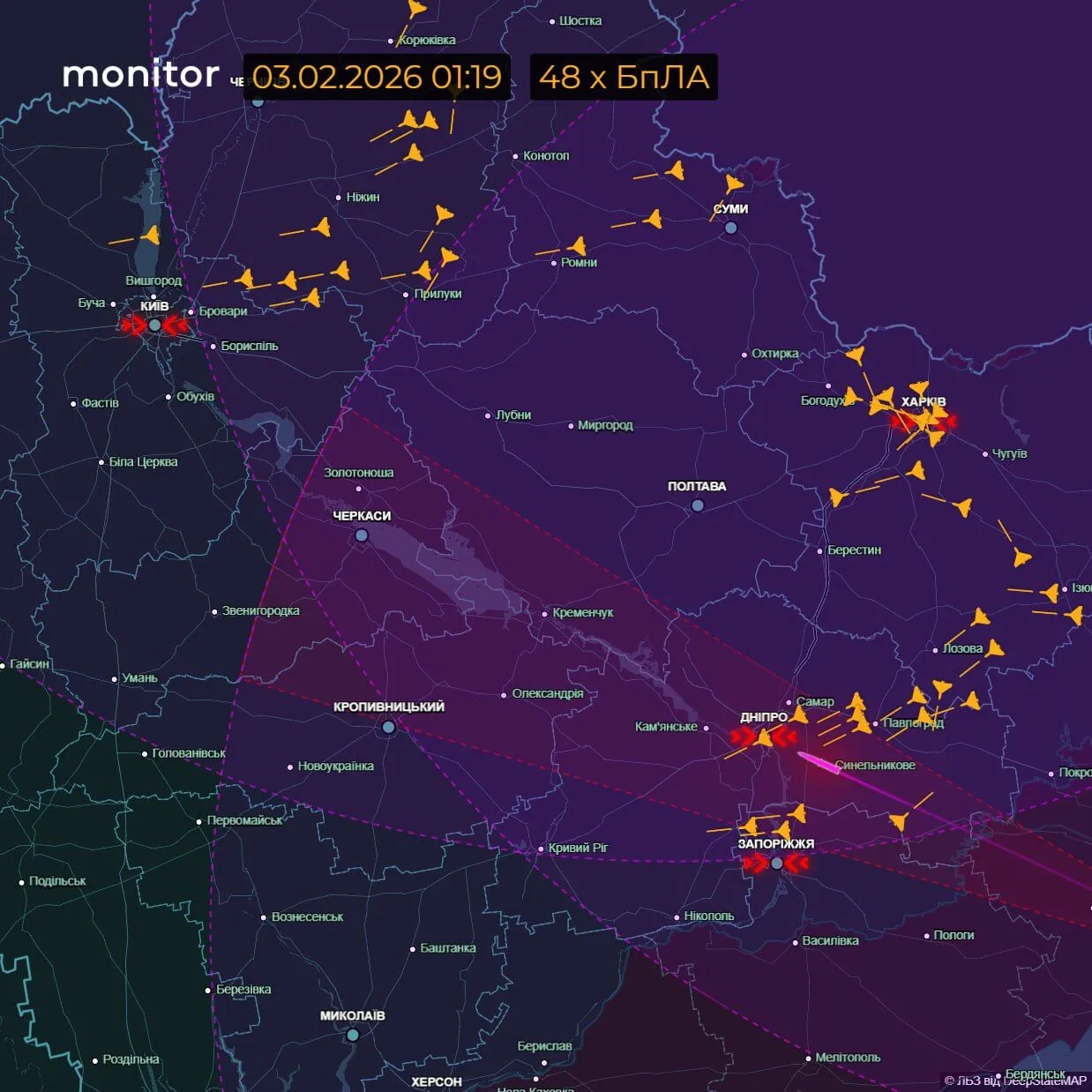 Росія атакує Україну дронами, балістикою і підняла у повітря групи літаків Ту-160, Ту-95МС і Ту-22М3: можливі пуски крилатих ракет