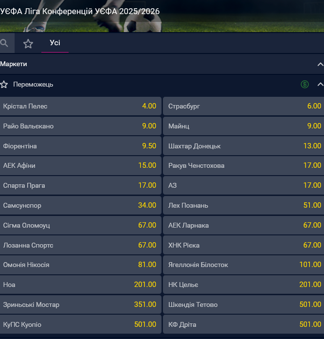 Кто выиграет Лигу конференций