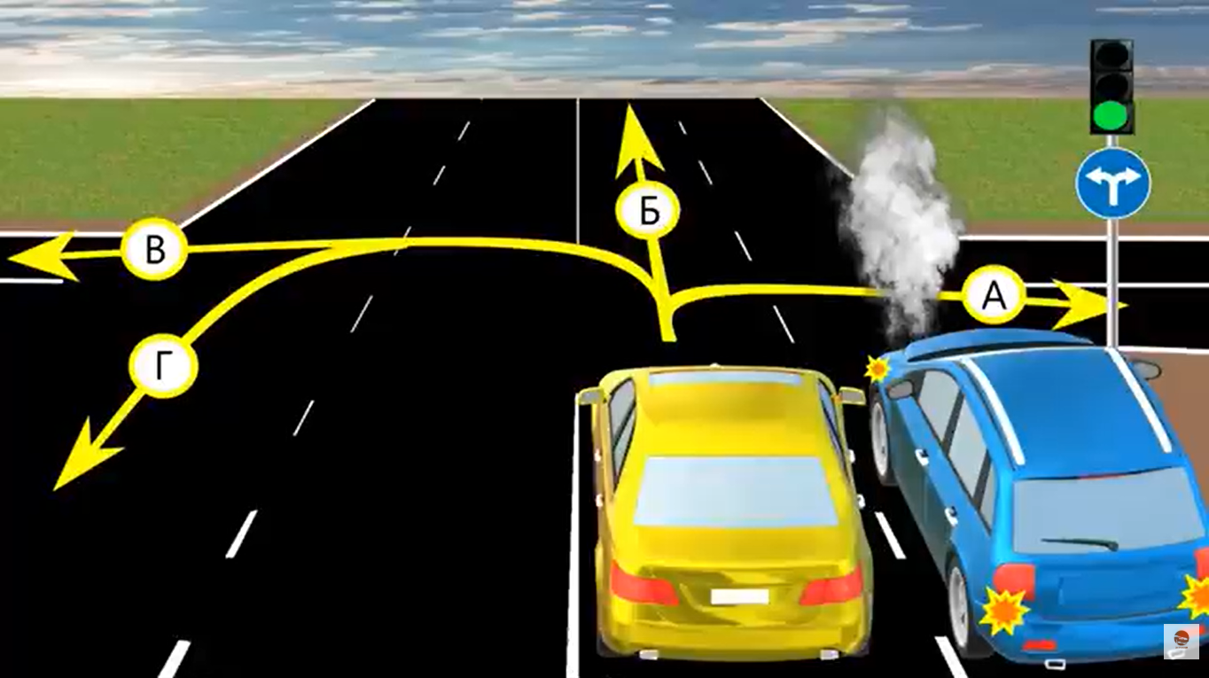 Куда проедет авто? Тест на знание ПДД