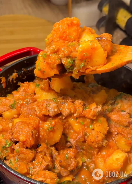 Тушеная картошка с мясом на обед: как приготовить