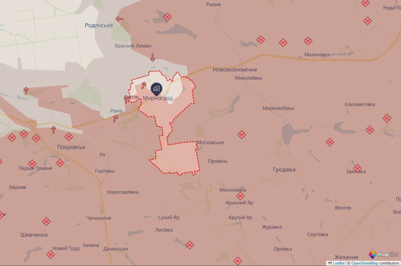 Оккупанты усиливают давление на северную часть Мирнограда: военные рассказали о ситуации