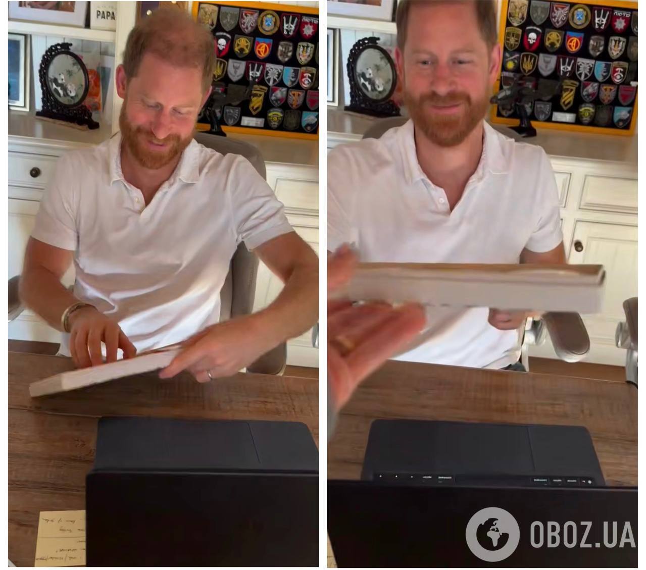 Принц Гарри показал особые подарки от украинских военных, которые хранит дома на почетном месте