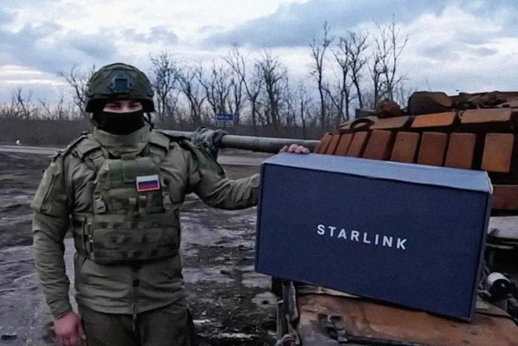 Російський окупант зі Starlink.