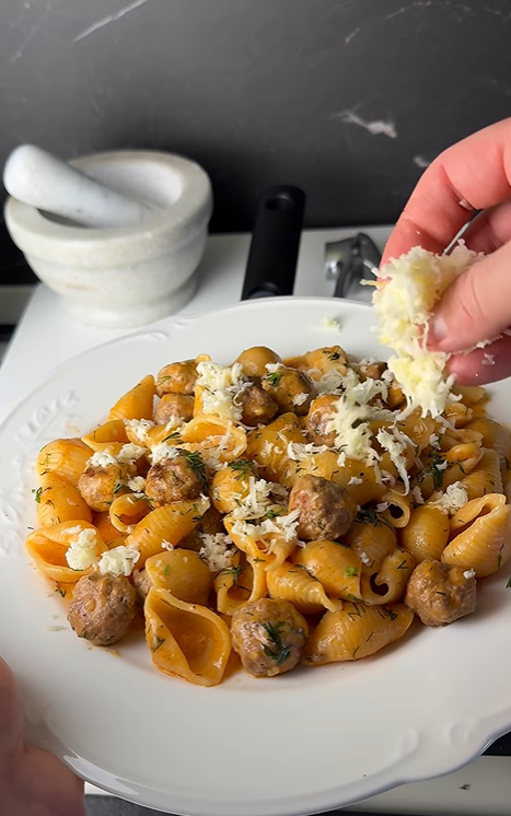 Быстрые макароны с мясными шариками на сковородке: вариант вкусного и сытного обеда