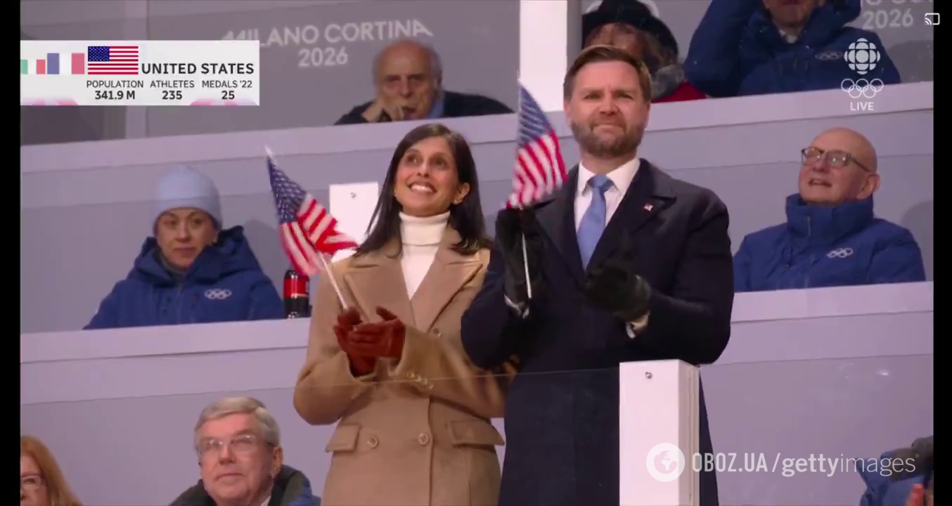 Джей Ди Венса освистали на открытии Олимпиады-2026. Видео