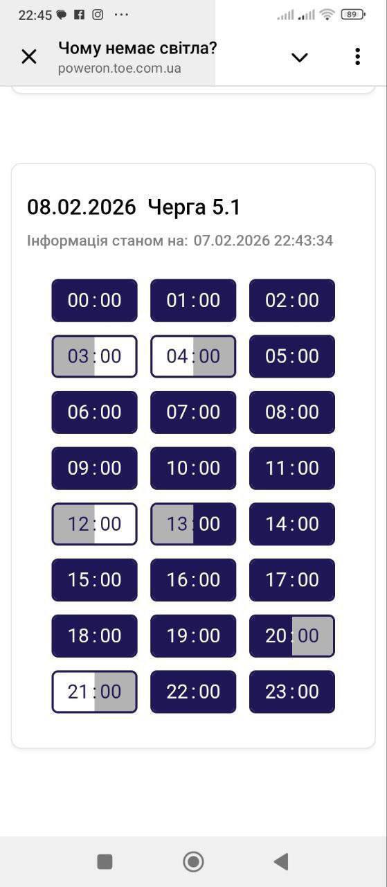 Графіки відключення світла погіршились: в "Укренерго" розповіли, який режим діє в Києві та по всій Україні 8 лютого