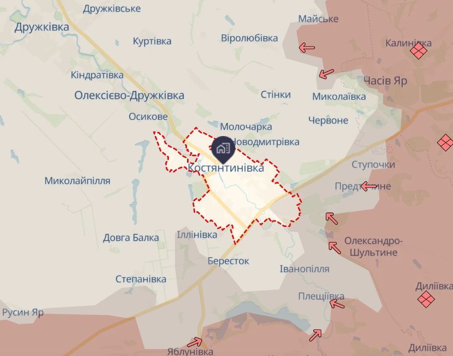 "Місто методично стирають": військові показали кадри з Костянтинівки. Фото