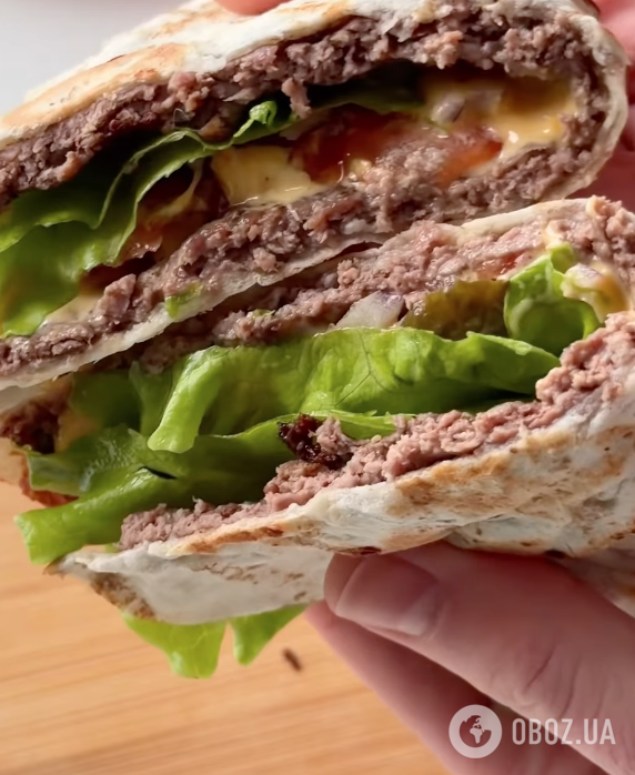 Що приготувати з лаваша і фаршу для ситного сніданку: рецепт бургера в лаваші