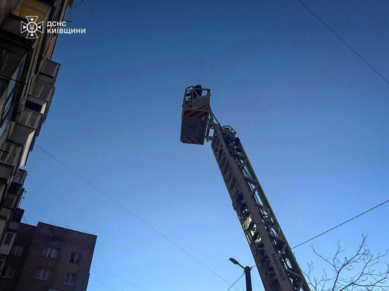 На Київщині врятували дівчинку-підлітка: зняли з даху балкону на дев’ятому поверсі. Фото