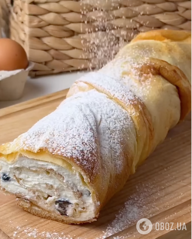 Вкуснее любого торта: легкий финский блин с творожной начинкой и ягодами