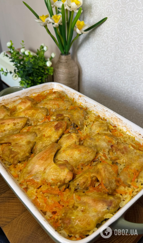 Як смачно приготувати рис з куркою в духовці: рецепт нашвидкуруч
