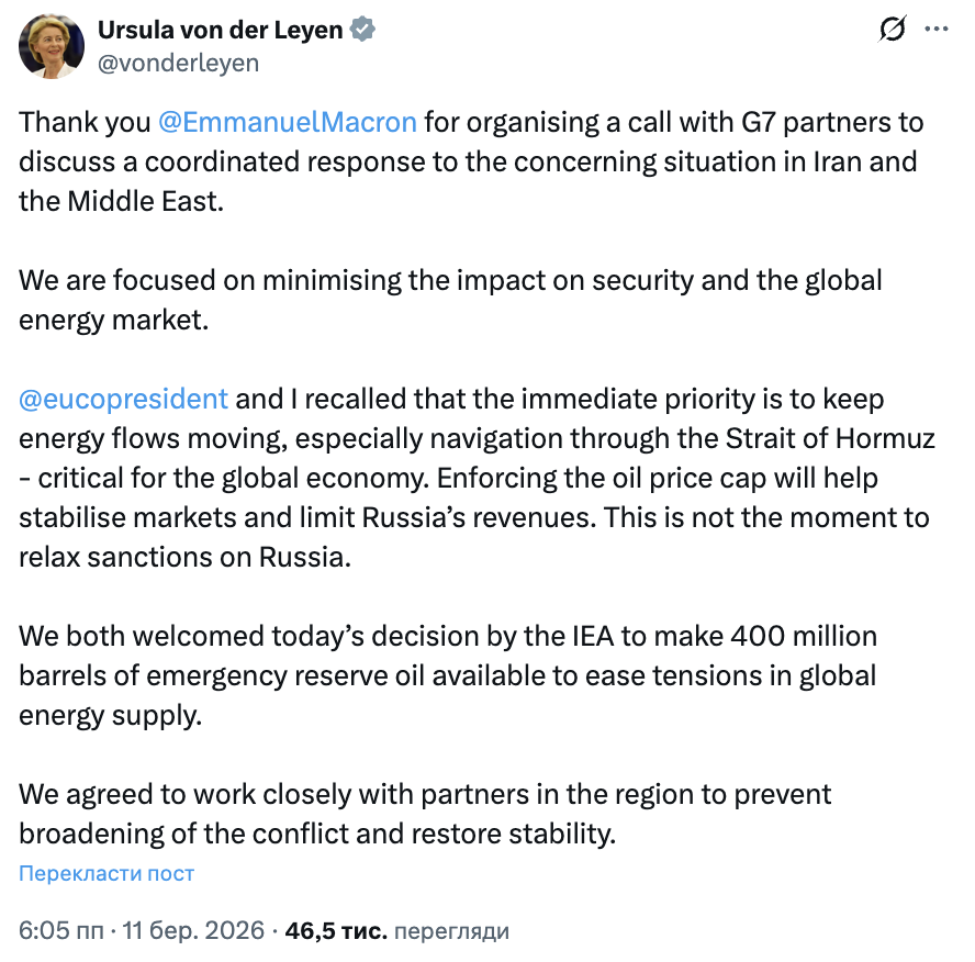 "Зараз не час": Макрон і лідери ЄС розійшлися з Трампом у питанні санкцій проти Росії